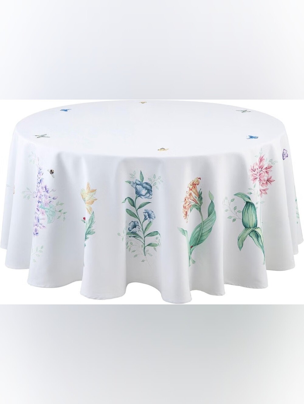 Lenox Butterfly Meadow Garden Tablecloth Multicolor 70 W X 70 L